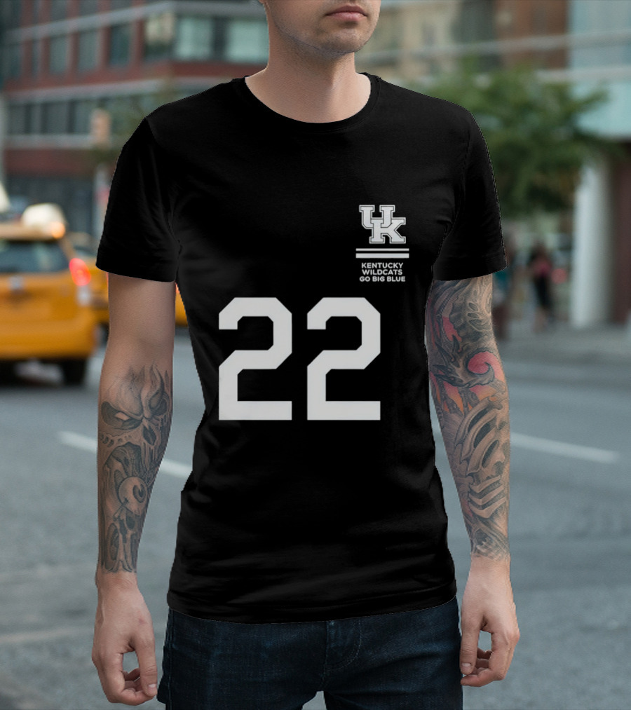 Kentucky Wildcats Milan Momcilovic Number 22 Go Big Blue T-Shirt