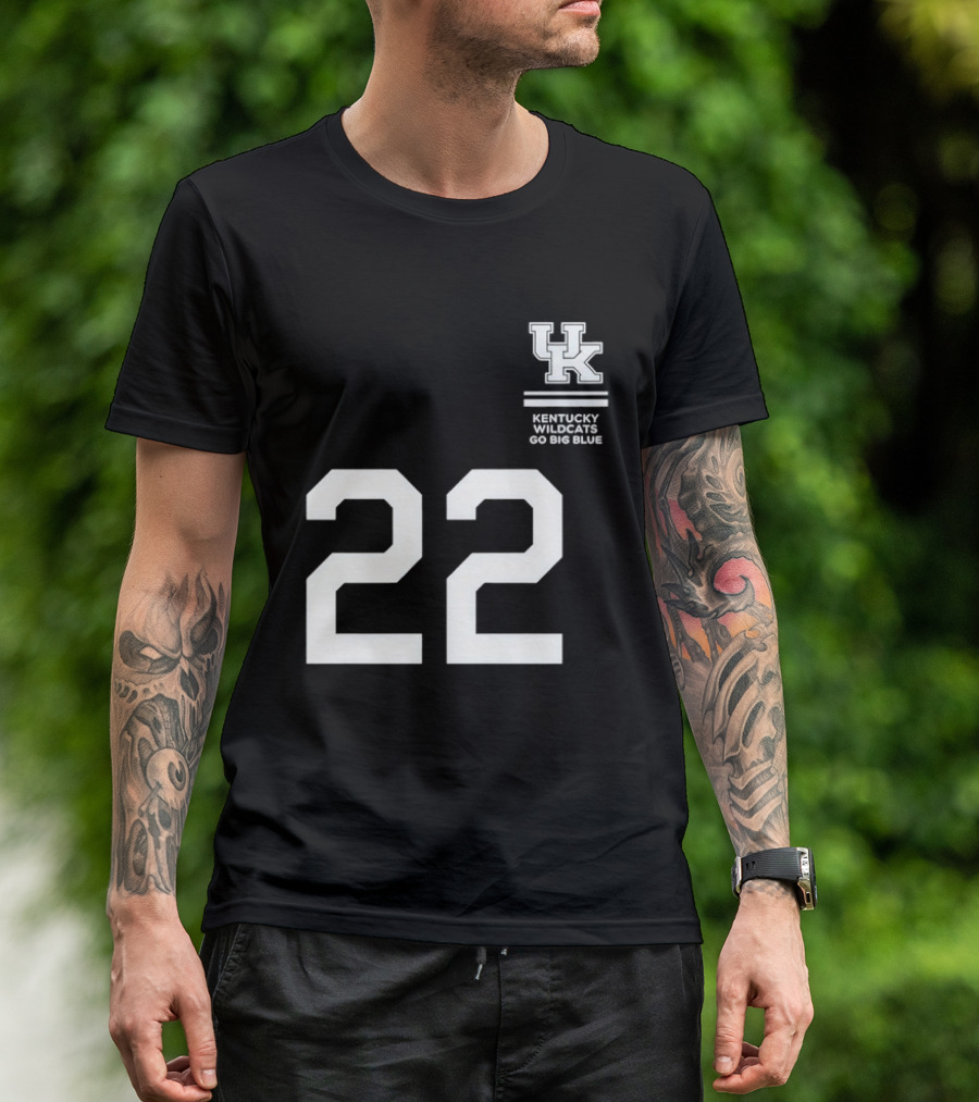 Kentucky Wildcats Milan Momcilovic Number 22 Go Big Blue T-Shirt
