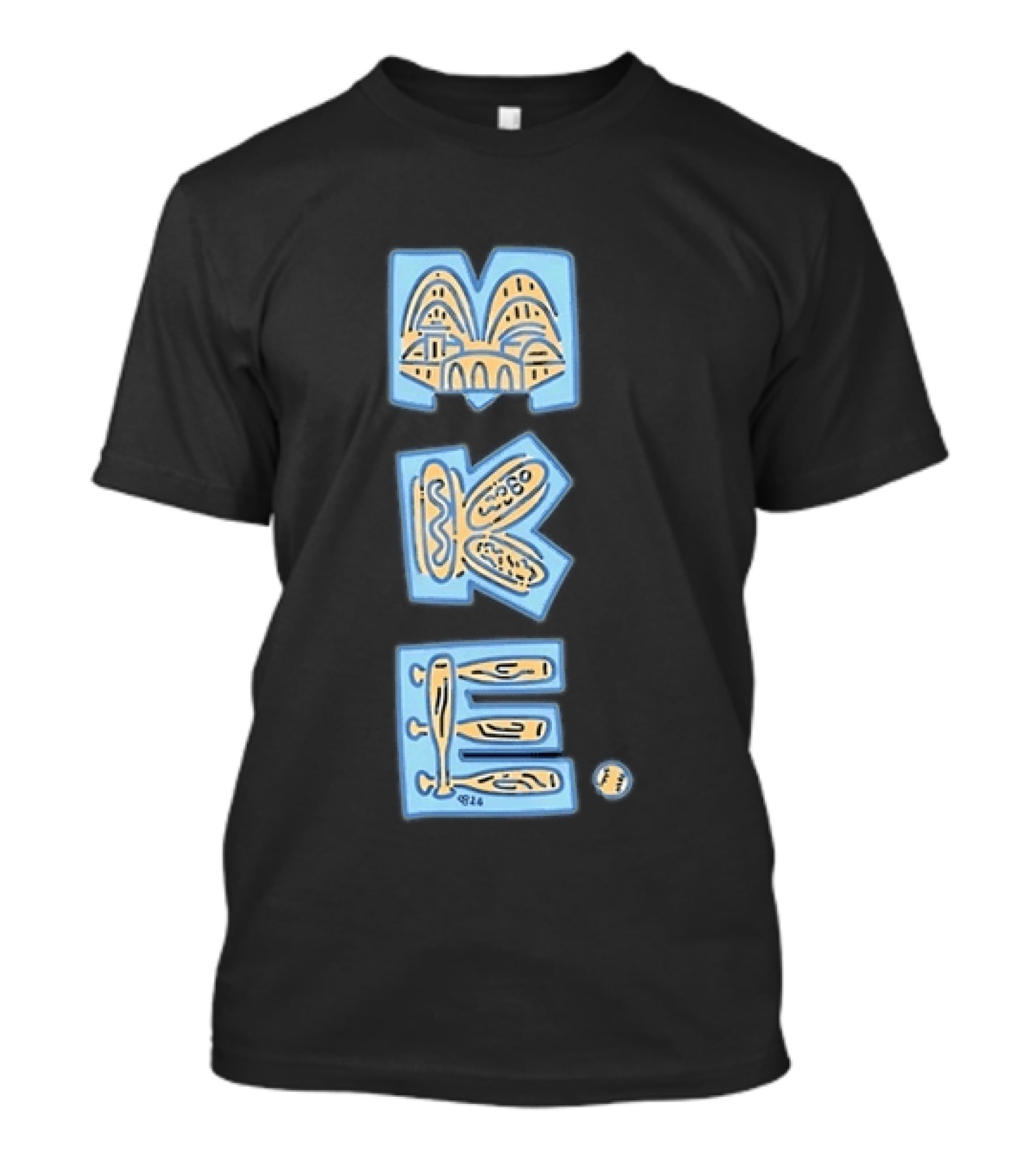 Milwaukee MKE Hot Dog Baseball Wisconsin Stadium T-Shirt