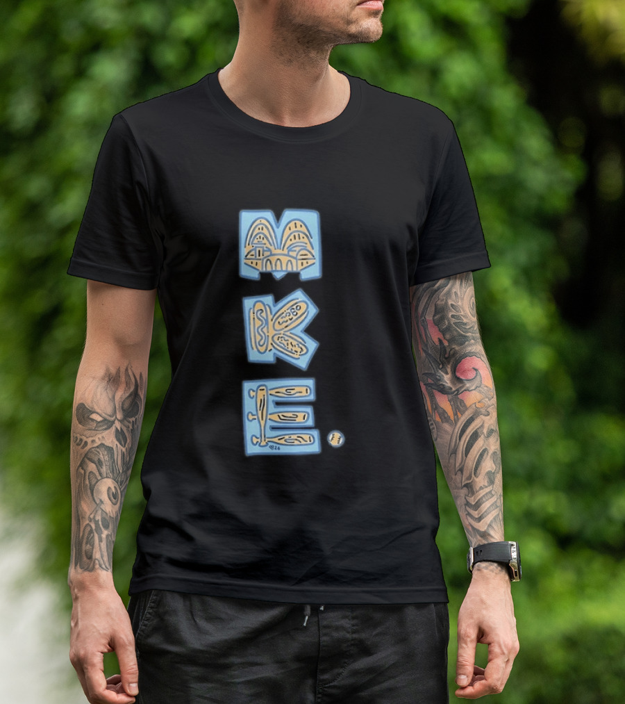 Milwaukee MKE Hot Dog Baseball Wisconsin Stadium T-Shirt