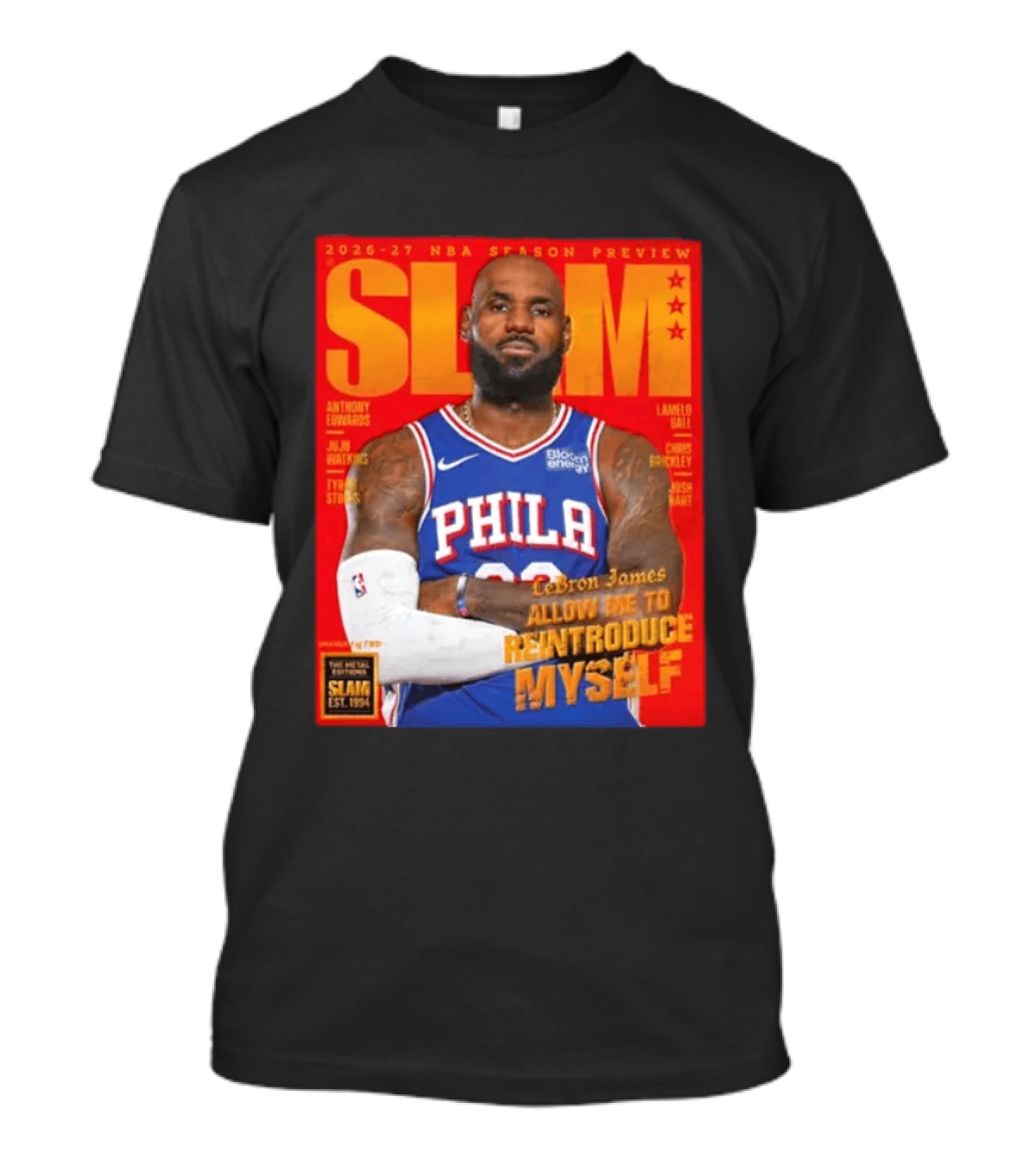 2026 27 NBA Season Preview Anthony Edwards Lamelo Ball Juju Watkins Chris Brickley Tyran Stokes Josh Hart LeBron James SLAM Magazine T-Shirt
