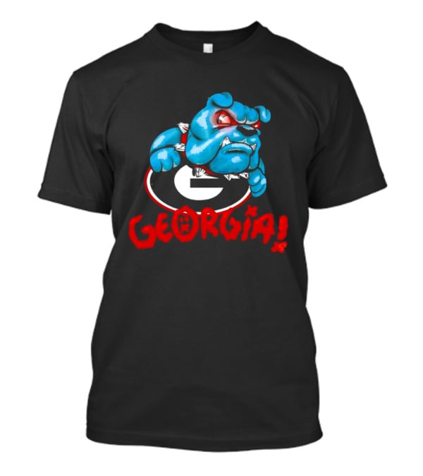 Georgia Bulldogs NCAA College Football Blue Bulldog T-Shirt