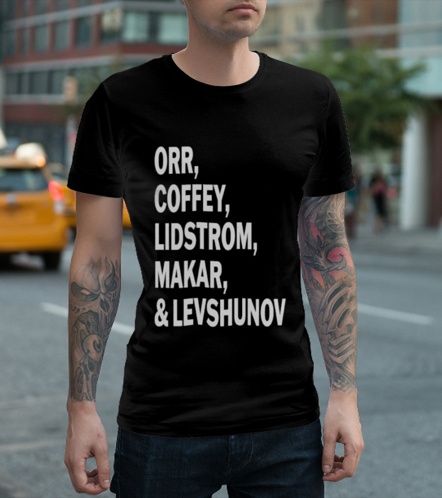 Orr Coffey Lidstrom Makar Levshunov Chicago Blackhawks T-Shirt