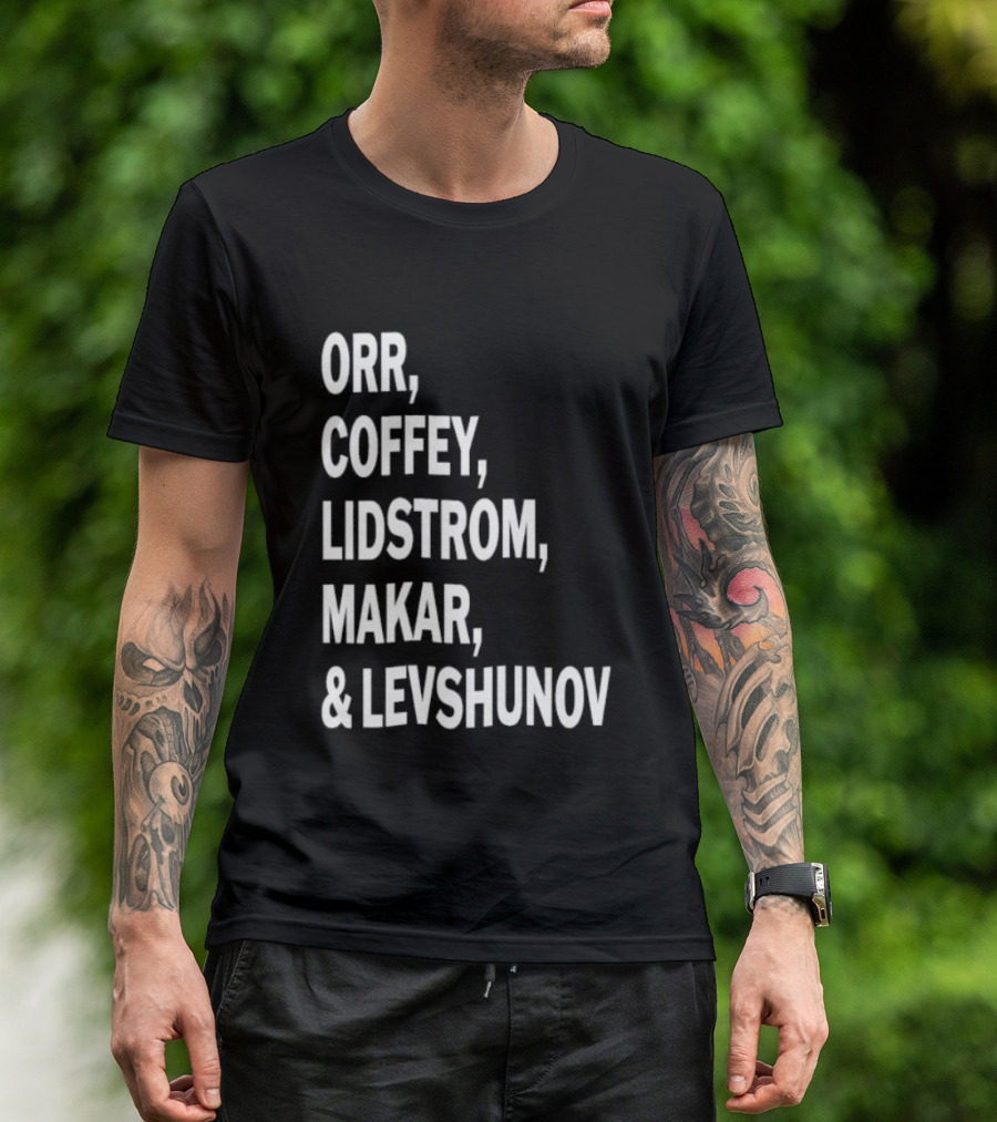 Orr Coffey Lidstrom Makar Levshunov Chicago Blackhawks T-Shirt