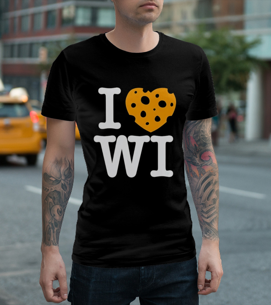 I Love WI Cheesehead Wisconsin Dairy State T-Shirt