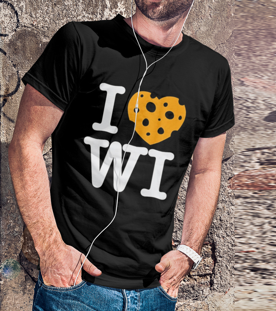 I Love WI Cheesehead Wisconsin Dairy State T-Shirt