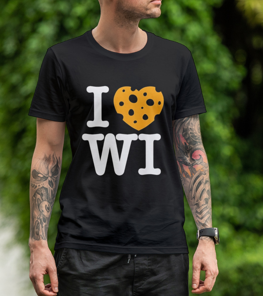 I Love WI Cheesehead Wisconsin Dairy State T-Shirt