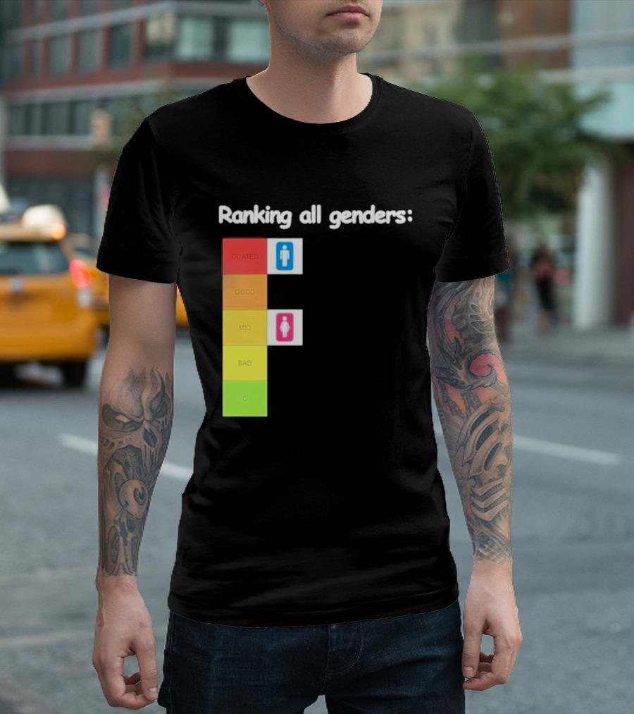 Ranking All Genders Tier List Meme Coated Good Mid Ok D T-Shirt