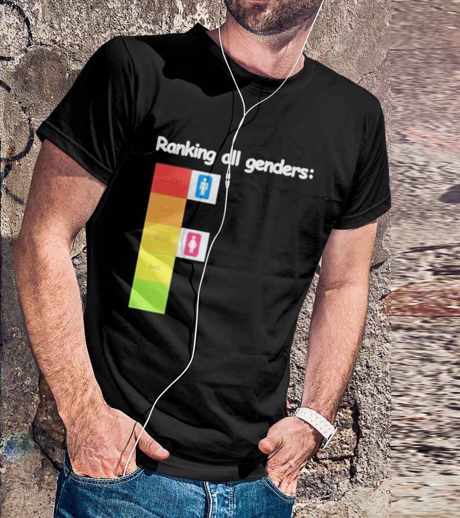 Ranking All Genders Tier List Meme Coated Good Mid Ok D T-Shirt