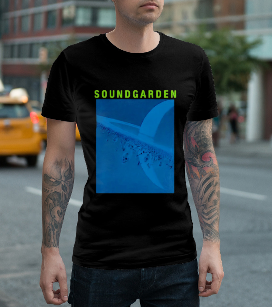Soundgarden Superunknown Album Cover Art Blue Skull Scene T-Shirt