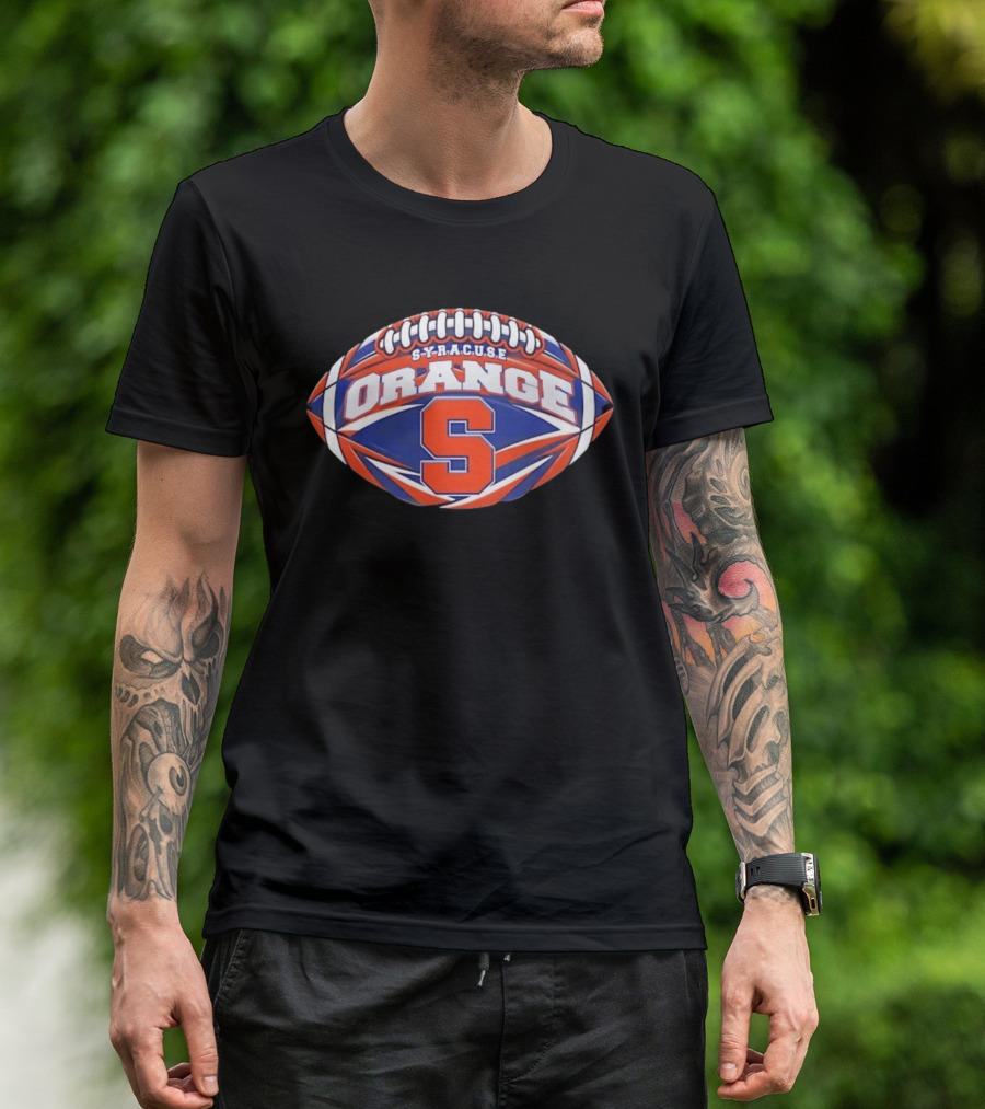 Syracuse Orange S Football NCAA Oval Shape T-Shirt