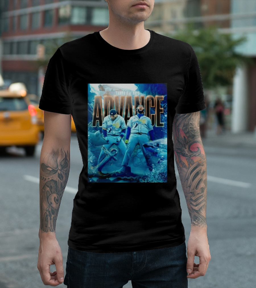 Tampa Bay Rays Advance Team MLB Baseball Victory Celebration Ocean T-Shirt