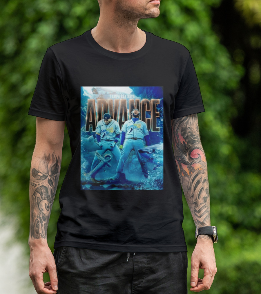 Tampa Bay Rays Advance Team MLB Baseball Victory Celebration Ocean T-Shirt