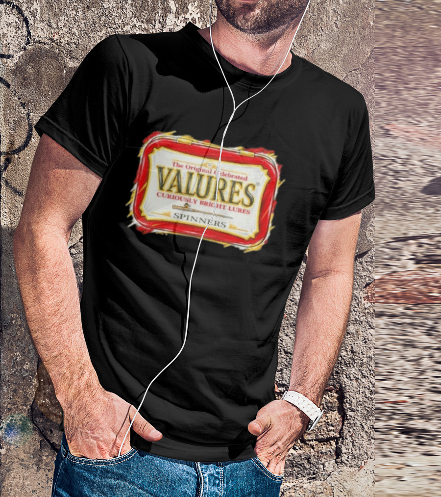 The Original Celebrated Valures Curiously Bright Lures Spinners T-Shirt