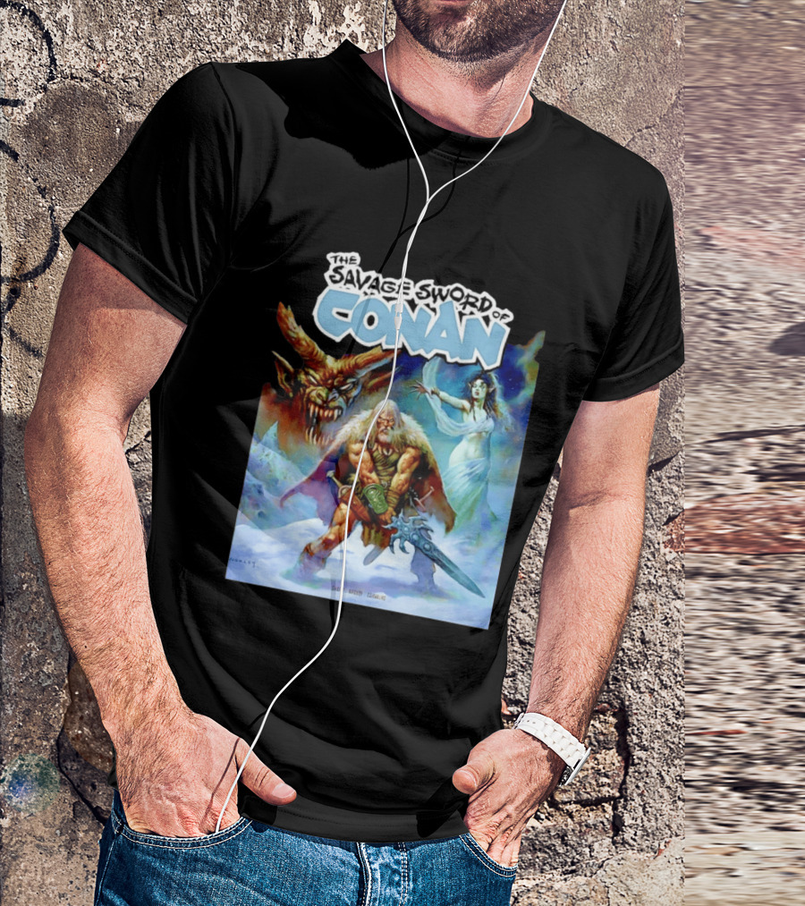 Savage Sword Of Conan Featuring Sharp Arcudi Carvalho Fantasy T-Shirt