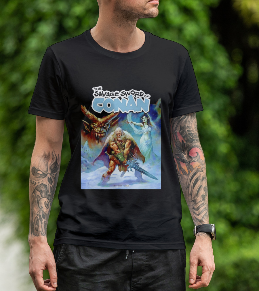 Savage Sword Of Conan Featuring Sharp Arcudi Carvalho Fantasy T-Shirt