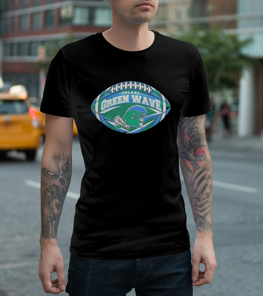 Tulane Green Wave Football NCAA Oval Tulane T-Shirt