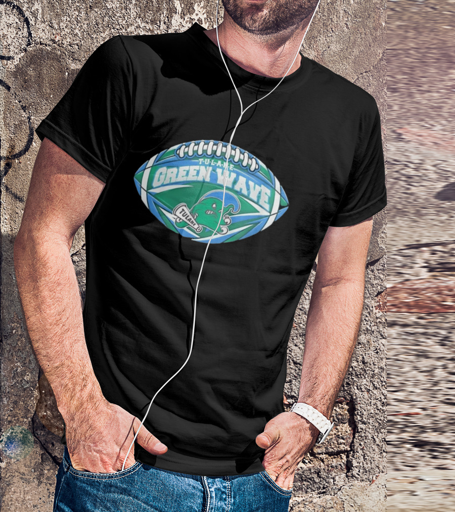 Tulane Green Wave Football NCAA Oval Tulane T-Shirt