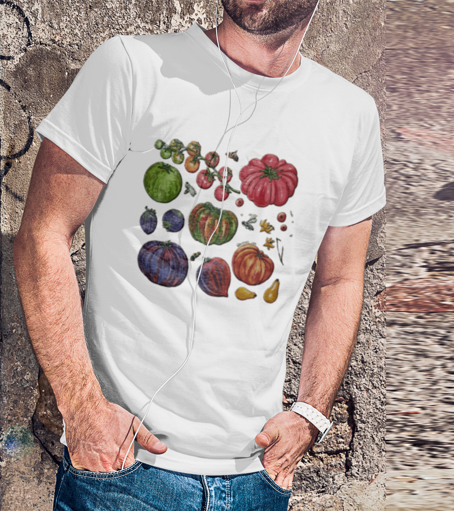 Claire Baldwin Liberty Heirloom Tomatoes Variety T-Shirt