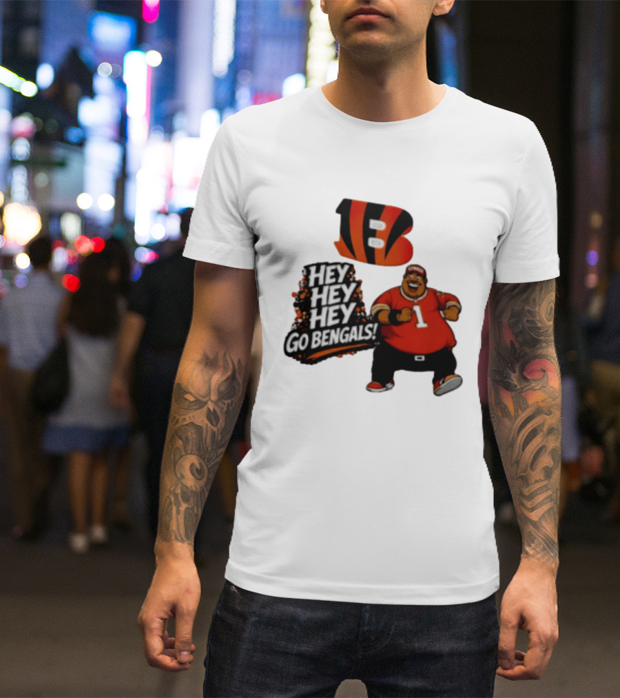 Ja Marr Chase Fat Albert Cincinnati Bengals Hey Hey Hey Go Bengals T-Shirt