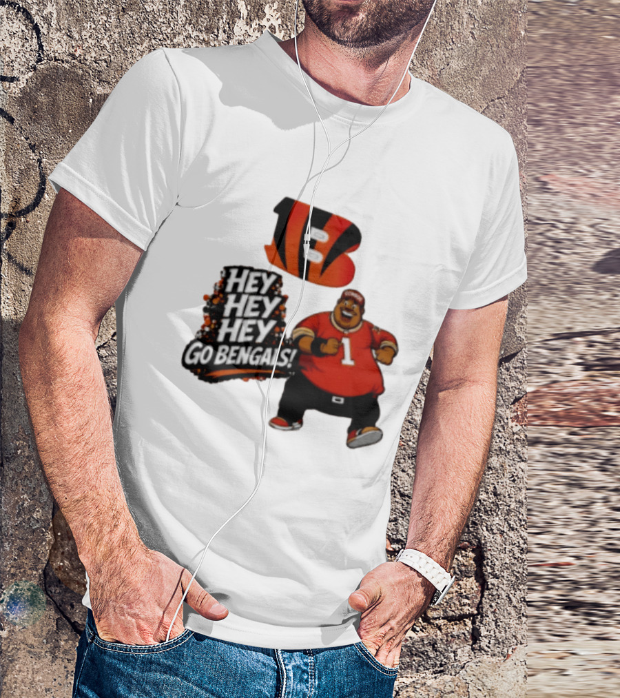 Ja Marr Chase Fat Albert Cincinnati Bengals Hey Hey Hey Go Bengals T-Shirt