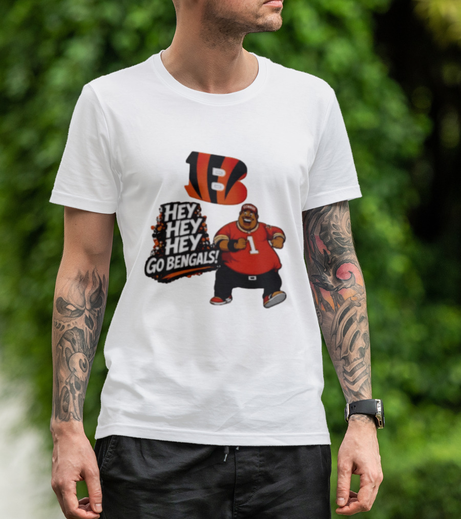Ja Marr Chase Fat Albert Cincinnati Bengals Hey Hey Hey Go Bengals T-Shirt