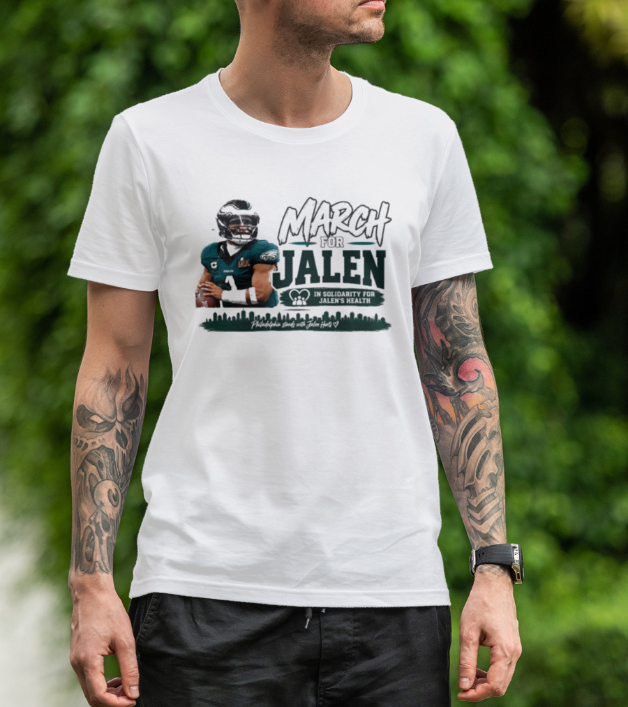 March For Jalen Hurts Philadelphia Football Quarterback Signature Series T-Shirt