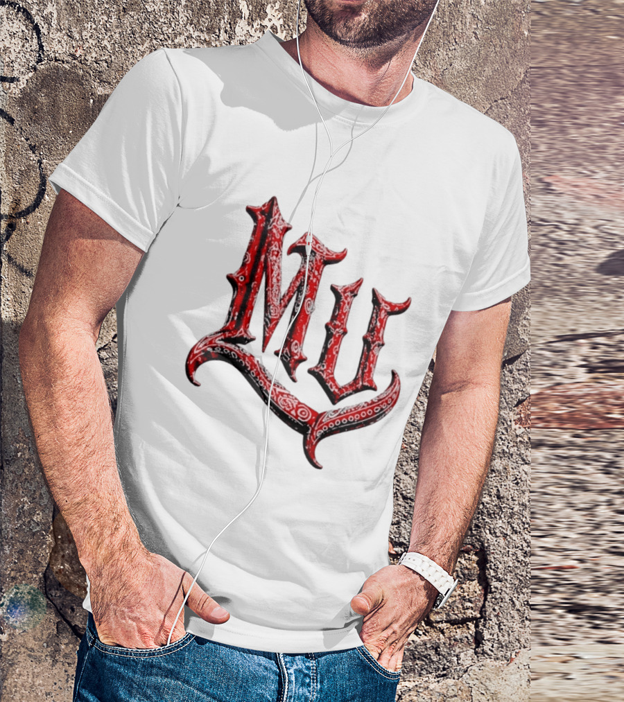 MU XXX Red Bandana Pattern Marinated Urbans T-Shirt