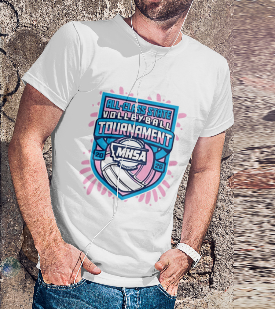 MHSA 2026 All Class State Volleyball Tournament T-Shirt