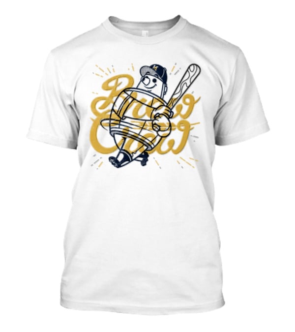 Milwaukee Brewers Brew Crew MLB Mascot Swinging Bat T-Shirt