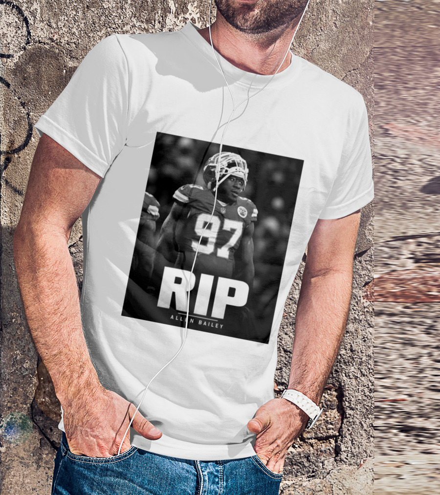 RIP Allen Bailey 1989 2026 Football Player Number 97 T-Shirt