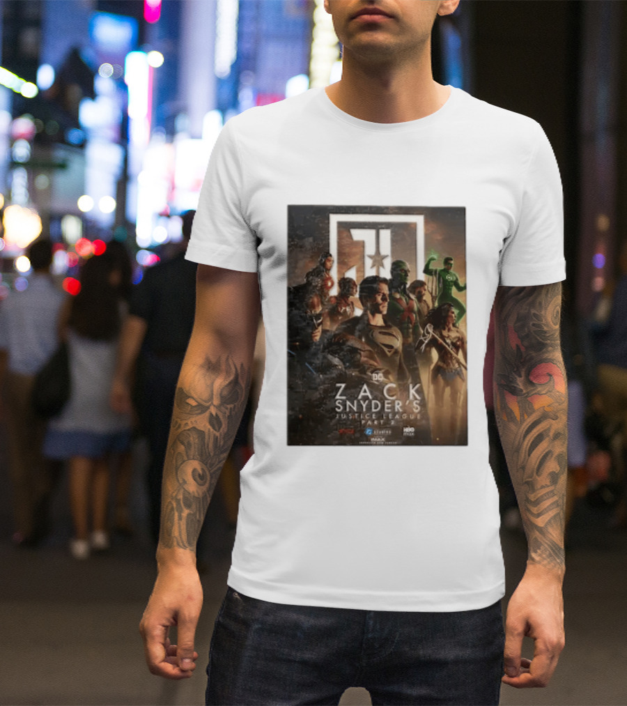 Zack Snyder's Justice League Part 2 DC Superheroes Movie Featuring Hero Lineup T-Shirt