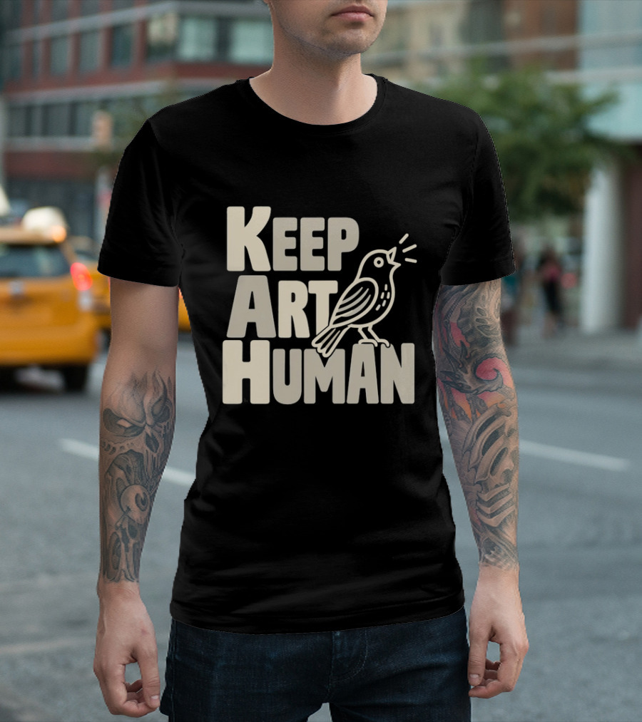 Keep Art Human Bird T-Shirt