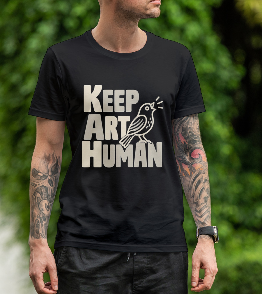 Keep Art Human Bird T-Shirt