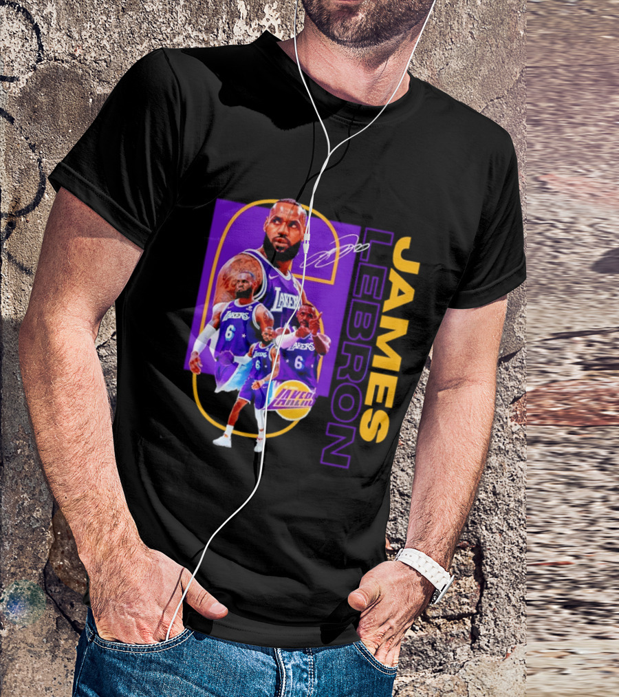 LeBron James Los Angeles Lakers 6 NBA Basketball T-Shirt