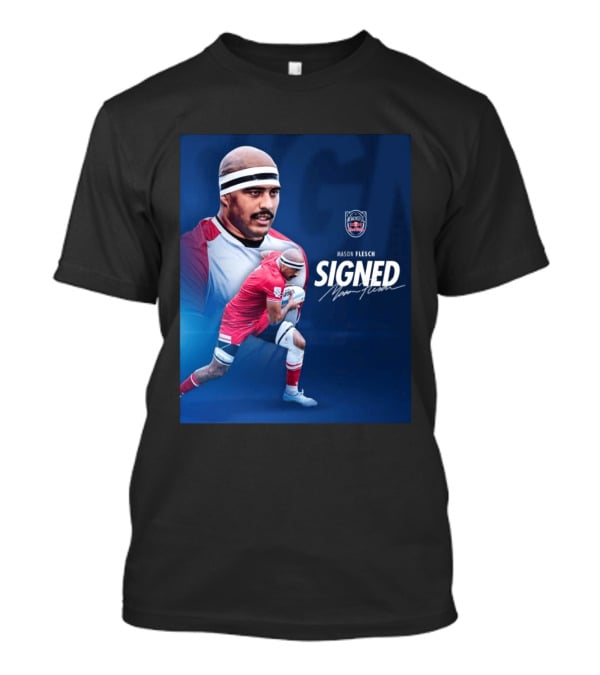Mason Flesch Signed With Newcastle Red Bulls T-Shirt