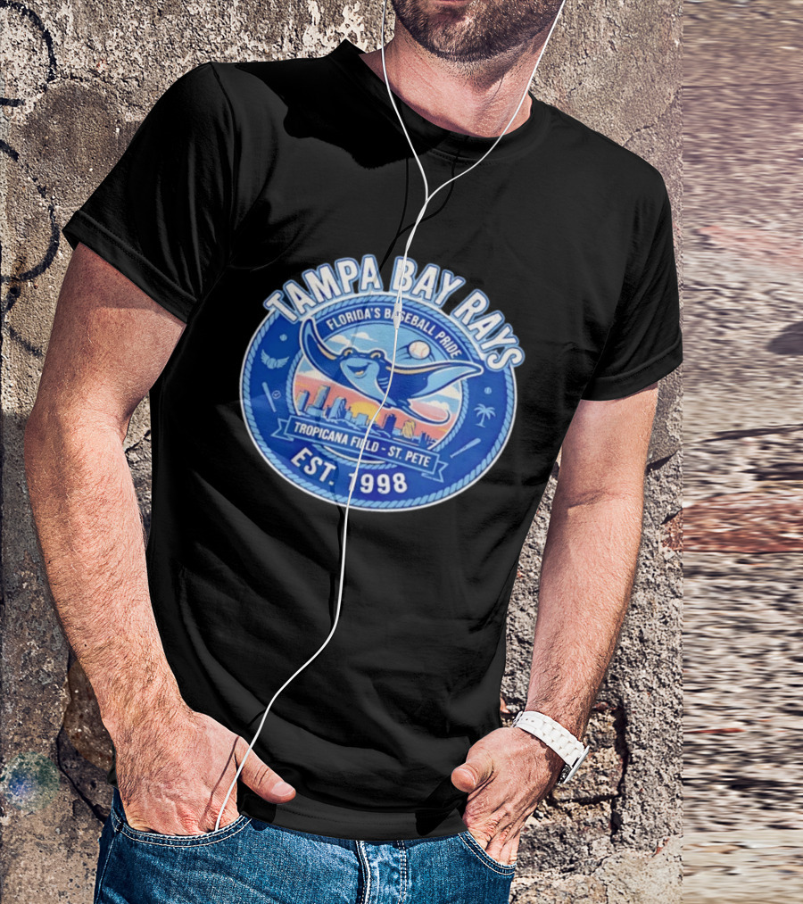 Tampa Bay Rays Florida's Baseball Pride Tropicana Field St. Pete Est. 1998 T-Shirt