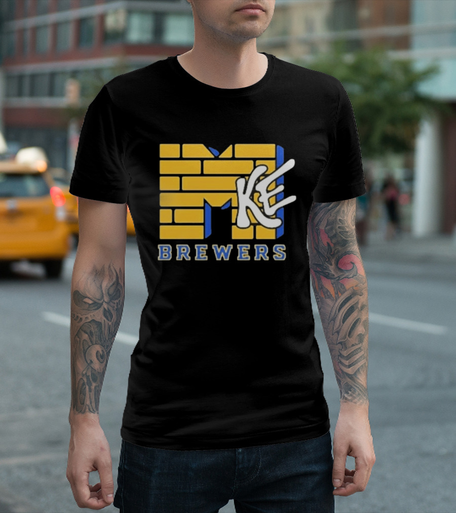 MKE Milwaukee Brewers MTV MLB Baseball T-Shirt
