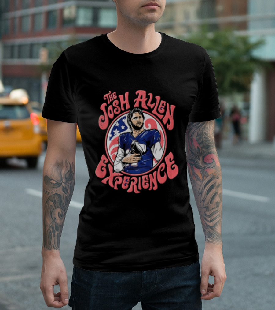 Buffalo Bills The Josh Allen Experience Football Star Circle T-Shirt