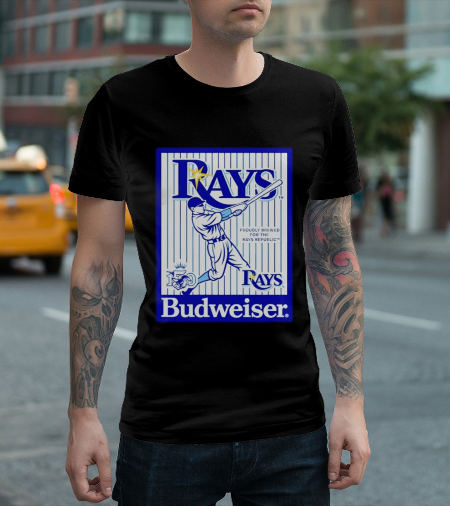 Rays Budweiser Proudly Brewed For The Rays Republic 150 Baseball Celebration T-Shirt