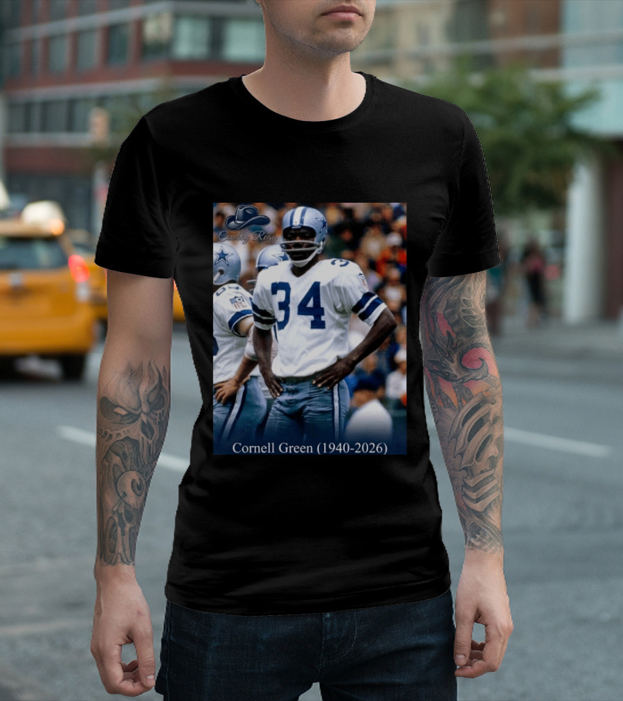 Cowboy Regs Cornell Green 1940 2026 Dallas Football Legend T-Shirt