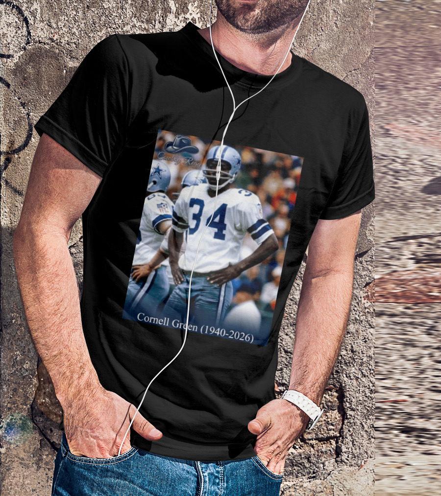 Cowboy Regs Cornell Green 1940 2026 Dallas Football Legend T-Shirt