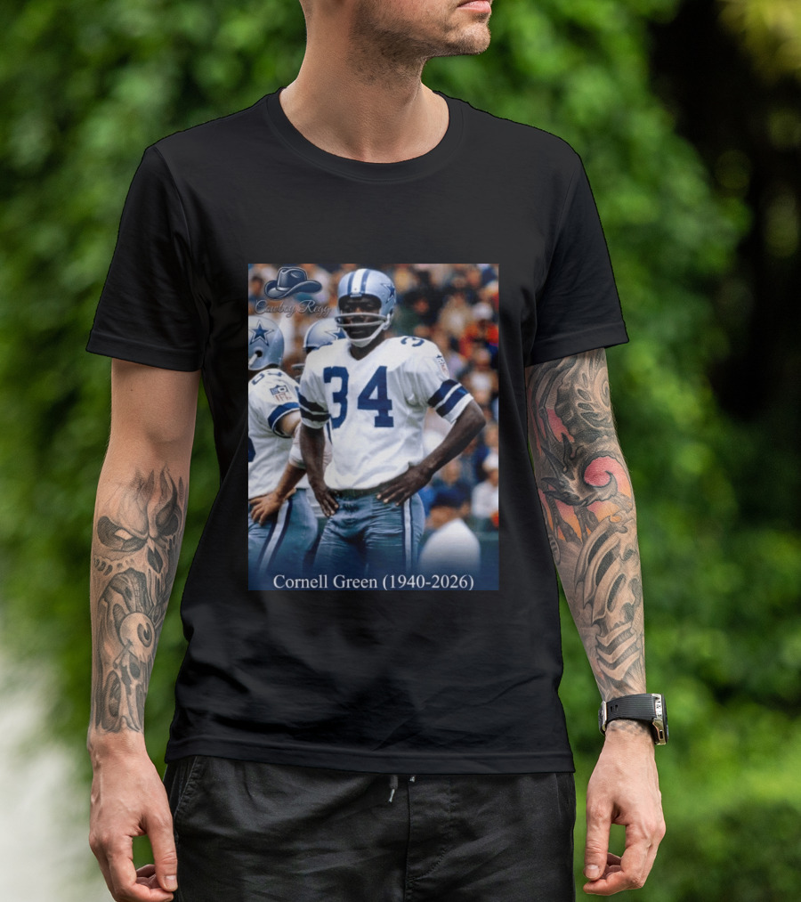 Cowboy Regs Cornell Green 1940 2026 Dallas Football Legend T-Shirt