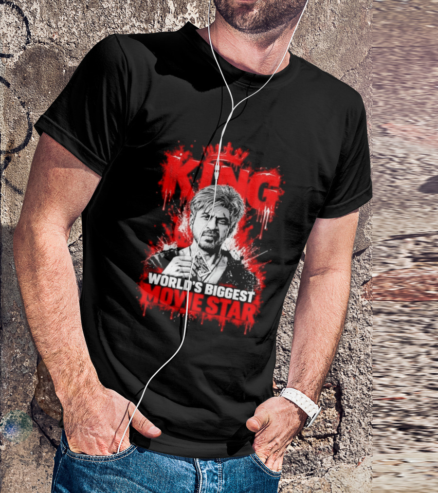 King Shah Rukh Khan World's Biggest Movie Star T-Shirt