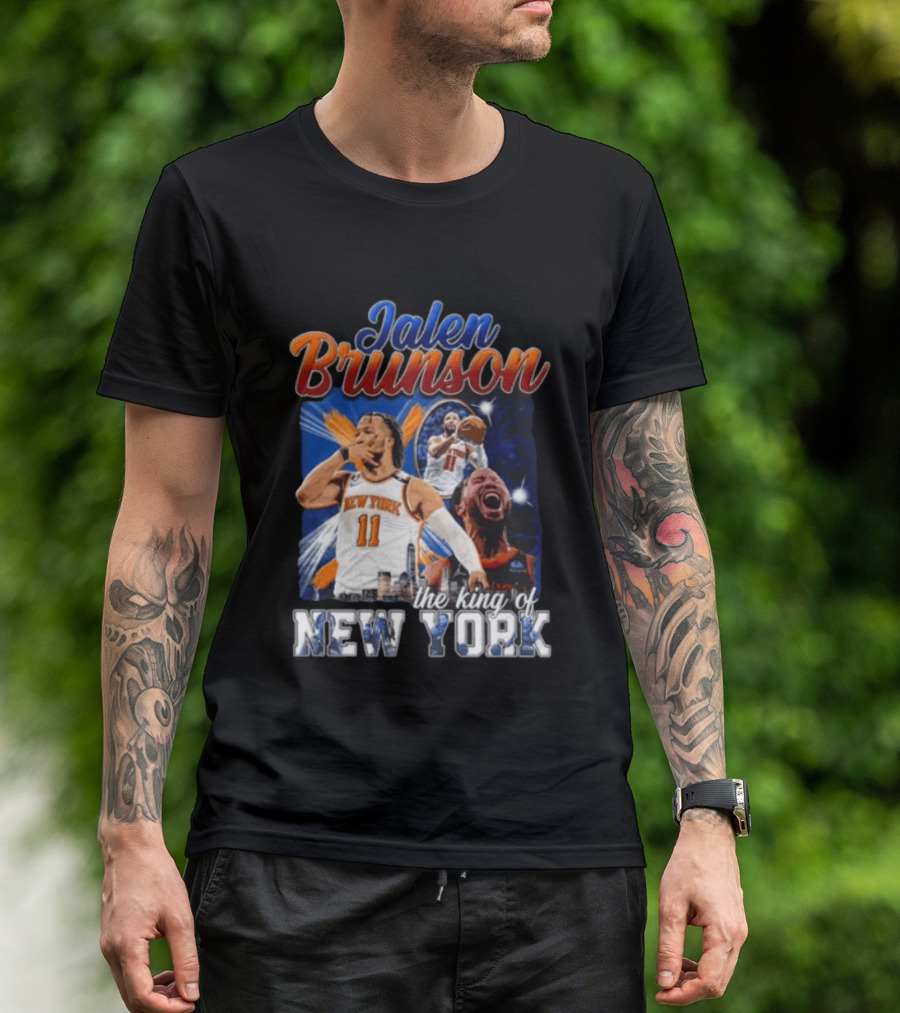 Jalen Brunson New York Knicks The King Of New York Basketball 11 T-Shirt