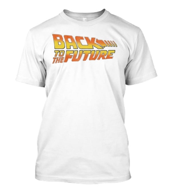 Back To The Future 80s Sci Fi Movie Retro Yellow Orange T-Shirt