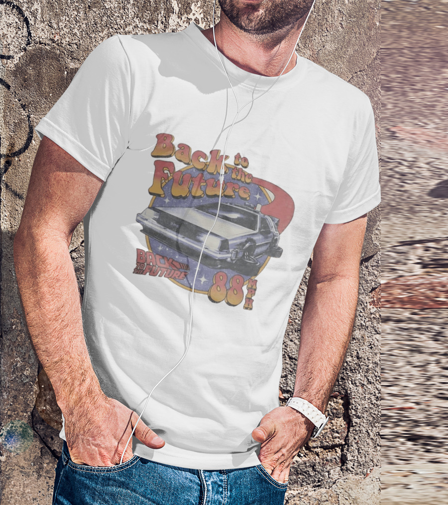 Back To The Future 88 MPH DeLorean Time Machine Powered By Flux Capacitor T-Shirt
