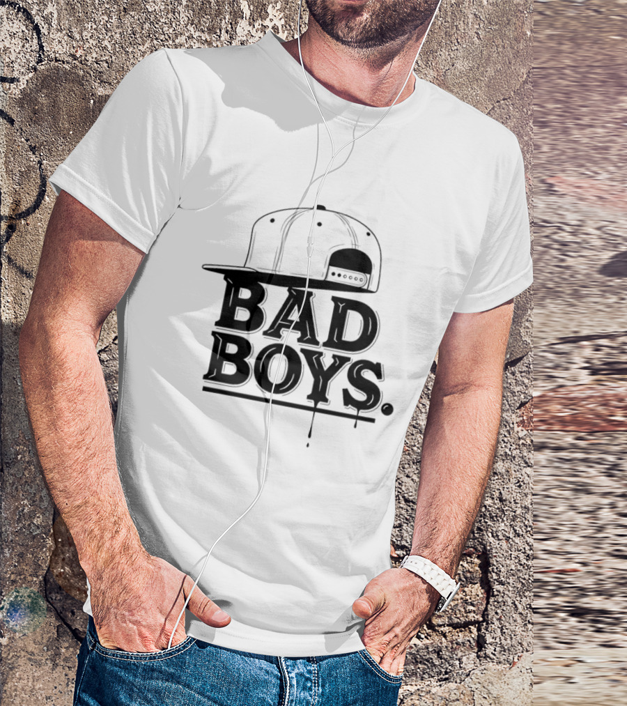 Bad Boys Hat Parental Advisory Explicit Content T-Shirt