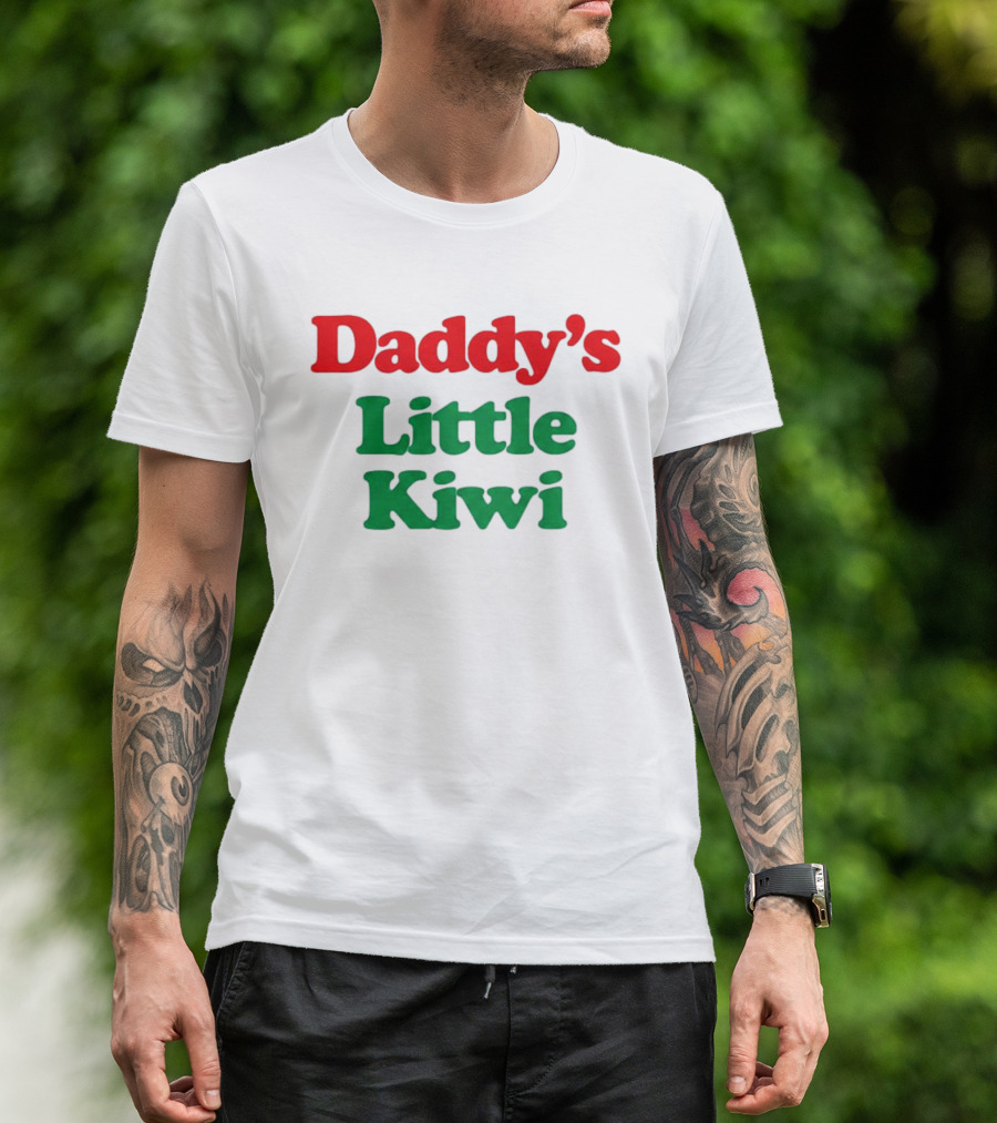 Daddy's Little Kiwi Fun Red And Green T-Shirt
