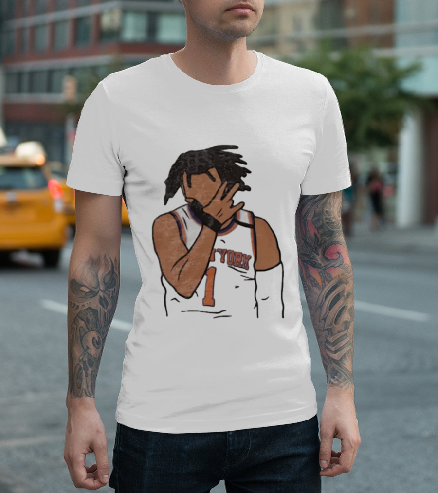 Jalen Brunson New York Knicks 11 Jersey Hand Gesture T-Shirt